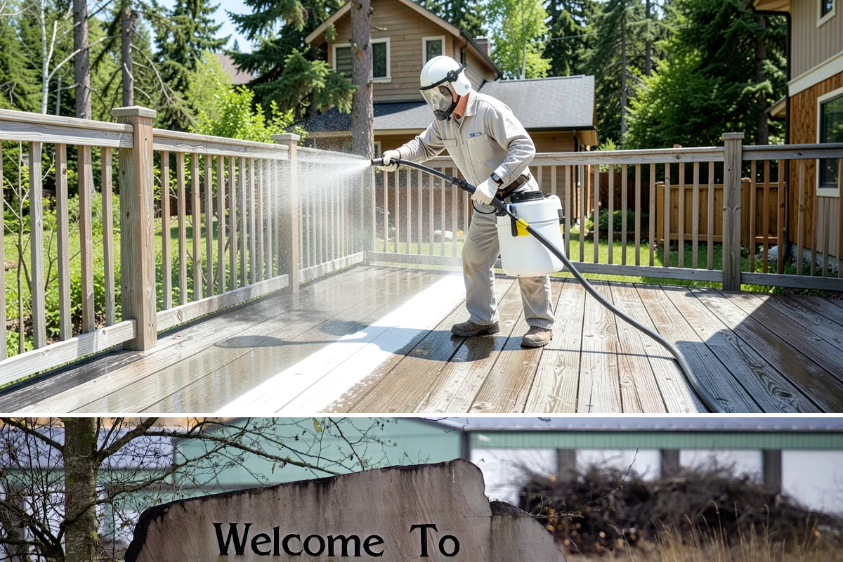 Outdoor Sculpture Cleaning in Buckley, Pierce County, WA - Sculptures are best cleaned in late spring after the wettest months have fueled algae growth.