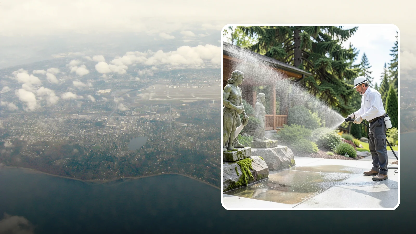 Outdoor Sculpture Cleaning in Burien, King County, WA - We carefully clean outdoor sculptures and statues in Washington to remove algae, staining, and grime without harm.