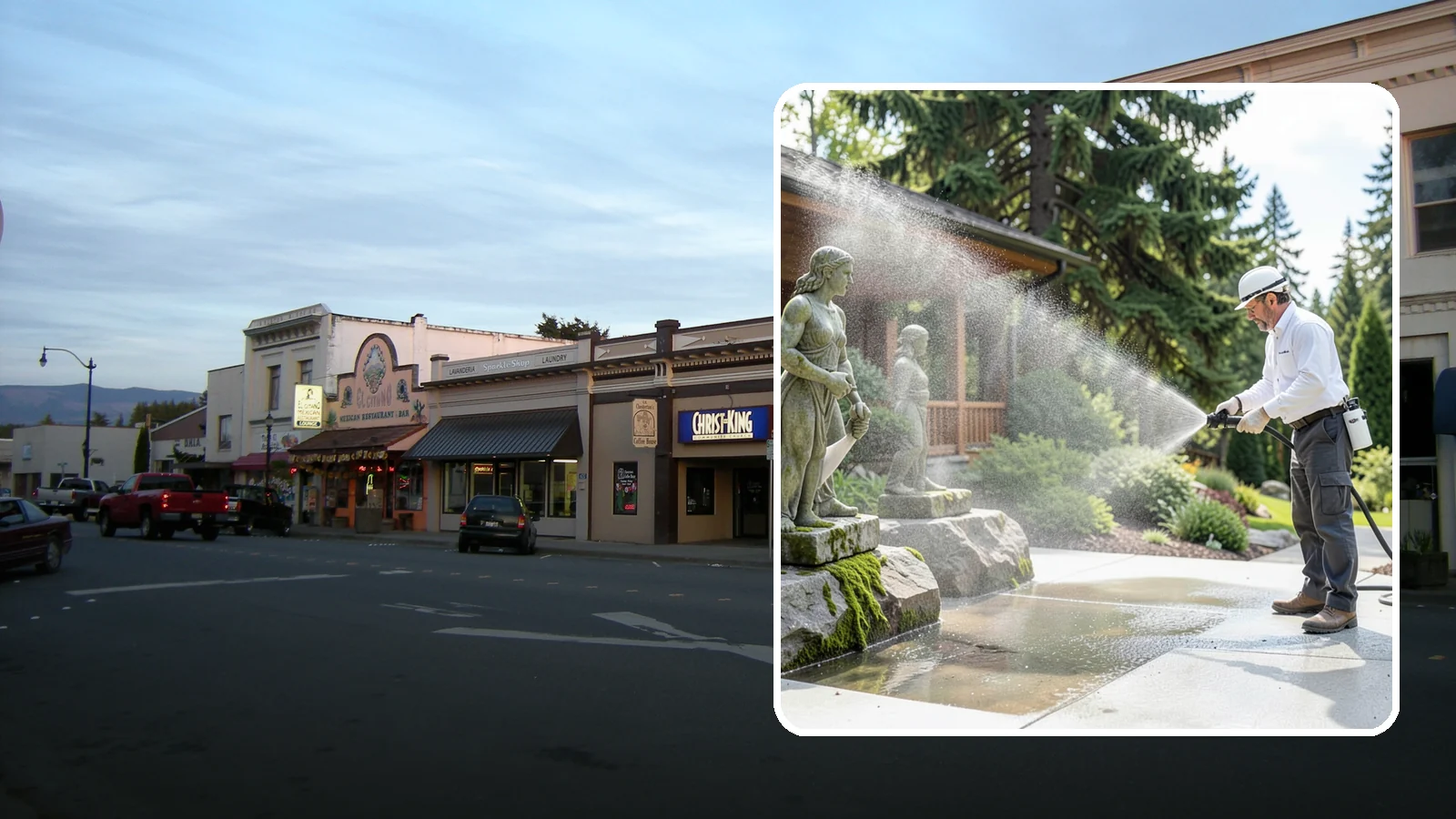 Outdoor Sculpture Cleaning in Burlington, Skagit County, WA - We carefully clean outdoor sculptures and statues in Washington to remove algae, staining, and grime without harm.