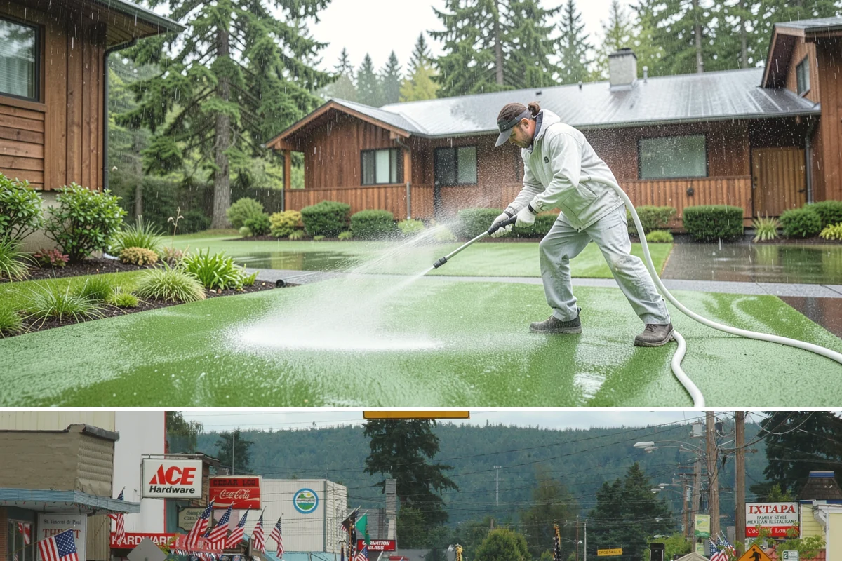 Outdoor Sculpture Cleaning in Carnation, King County, WA - Sculptures are best cleaned in late spring after the wettest months have fueled algae growth.