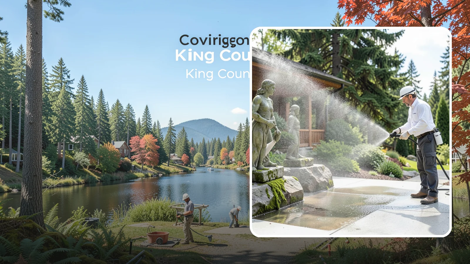 Outdoor Sculpture Cleaning in Covington, King County, WA - We carefully clean outdoor sculptures and statues in Washington to remove algae, staining, and grime without harm.