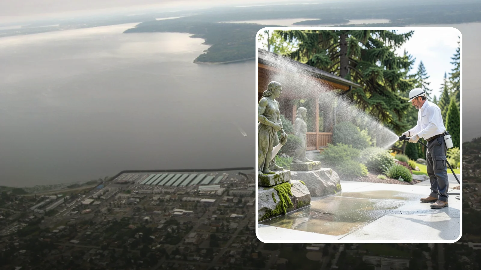 Outdoor Sculpture Cleaning in Des Moines, King County, WA - We carefully clean outdoor sculptures and statues in Washington to remove algae, staining, and grime without harm.