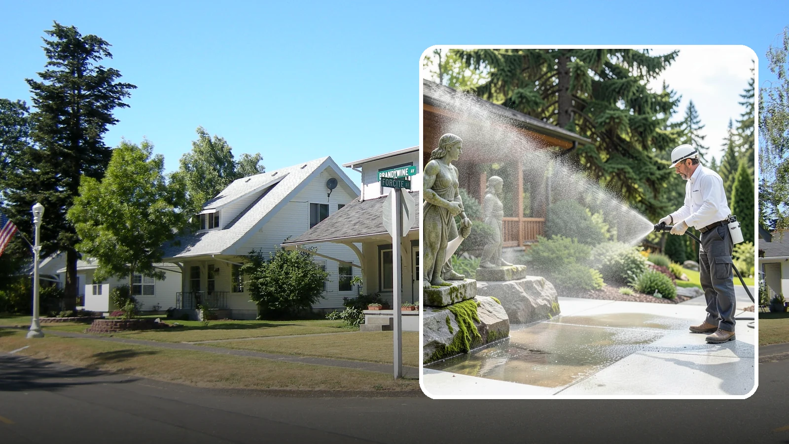 Outdoor Sculpture Cleaning in DuPont, Pierce County, WA - We carefully clean outdoor sculptures and statues in Washington to remove algae, staining, and grime without harm.