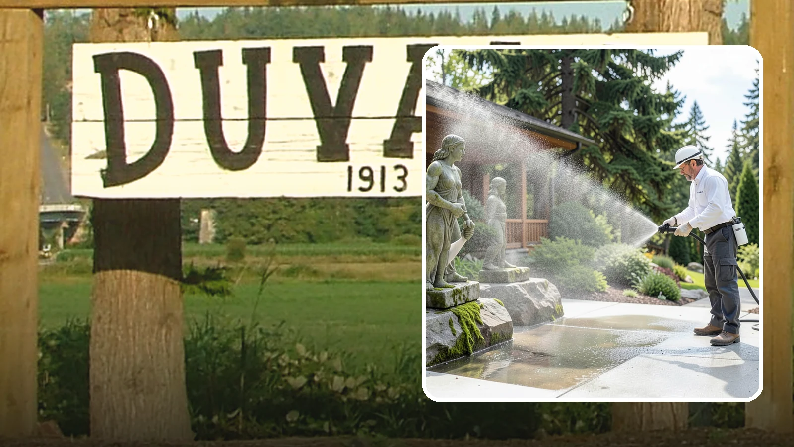 Outdoor Sculpture Cleaning in Duvall, King County, WA - We carefully clean outdoor sculptures and statues in Washington to remove algae, staining, and grime without harm.