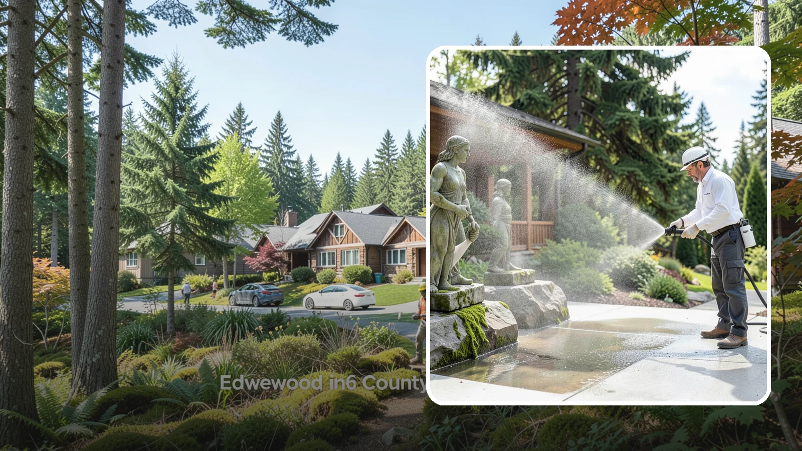 Outdoor Sculpture Cleaning in Edgewood, Pierce County, WA - We carefully clean outdoor sculptures and statues in Washington to remove algae, staining, and grime without harm.