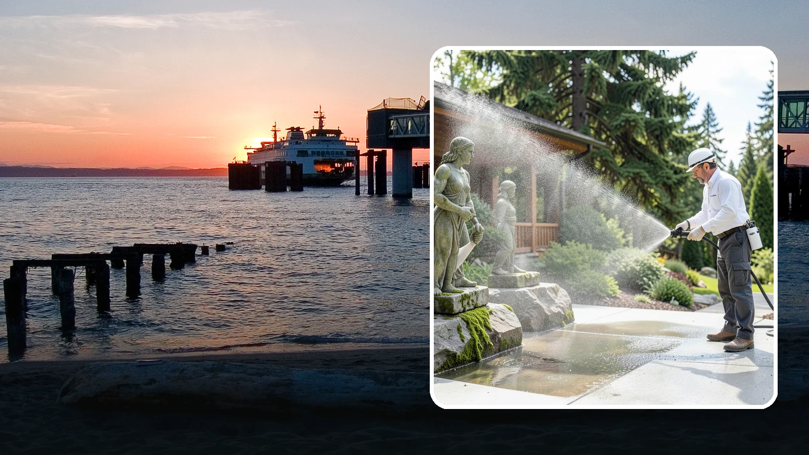 Outdoor Sculpture Cleaning in Edmonds, Snohomish County, WA - We carefully clean outdoor sculptures and statues in Washington to remove algae, staining, and grime without harm.