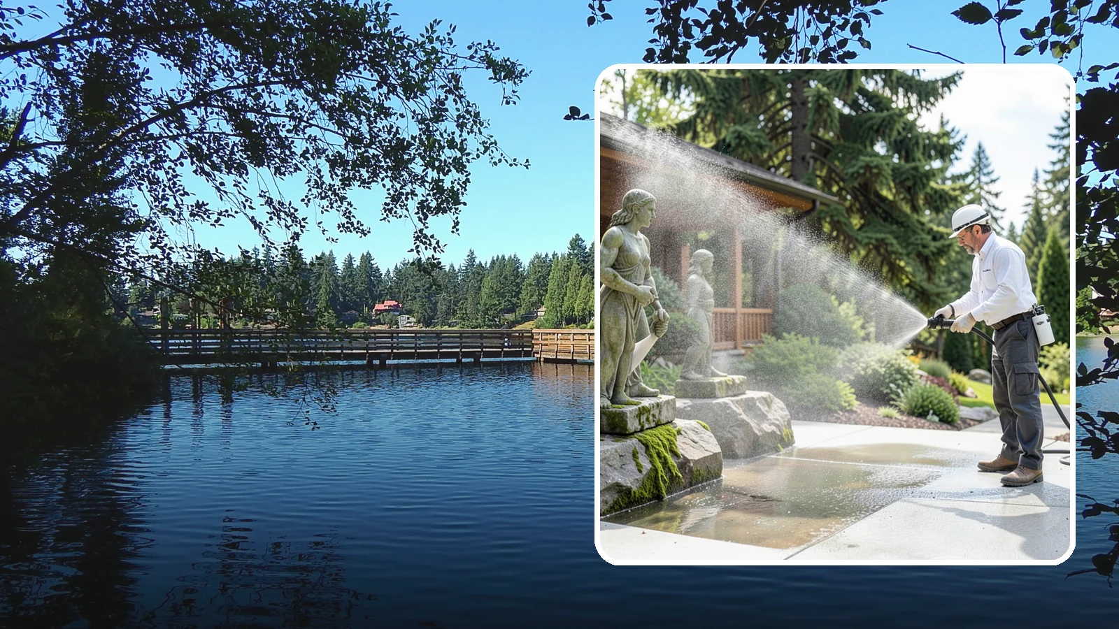 Outdoor Sculpture Cleaning in Federal Way, King County, WA - We carefully clean outdoor sculptures and statues in Washington to remove algae, staining, and grime without harm.
