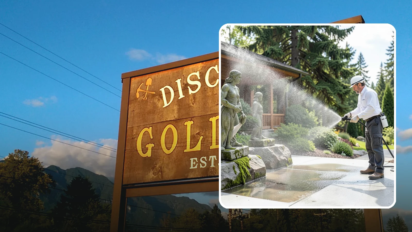 Outdoor Sculpture Cleaning in Gold Bar, Snohomish County, WA - We carefully clean outdoor sculptures and statues in Washington to remove algae, staining, and grime without harm.