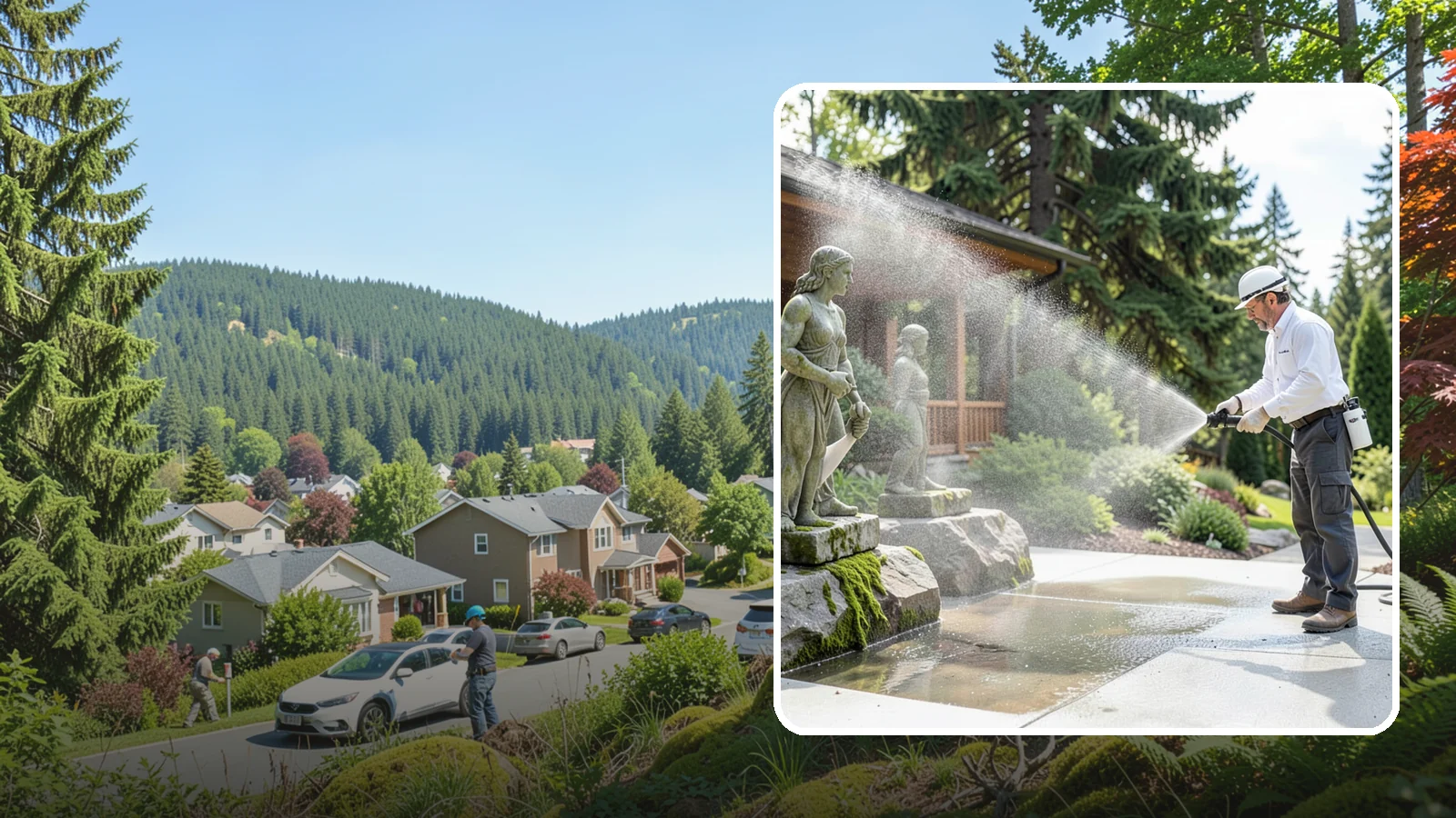 Outdoor Sculpture Cleaning in Index, Snohomish County, WA - We carefully clean outdoor sculptures and statues in Washington to remove algae, staining, and grime without harm.