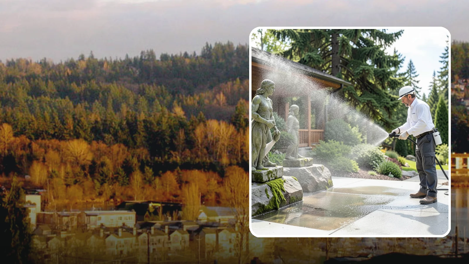 Outdoor Sculpture Cleaning in Kenmore, King County, WA - We carefully clean outdoor sculptures and statues in Washington to remove algae, staining, and grime without harm.