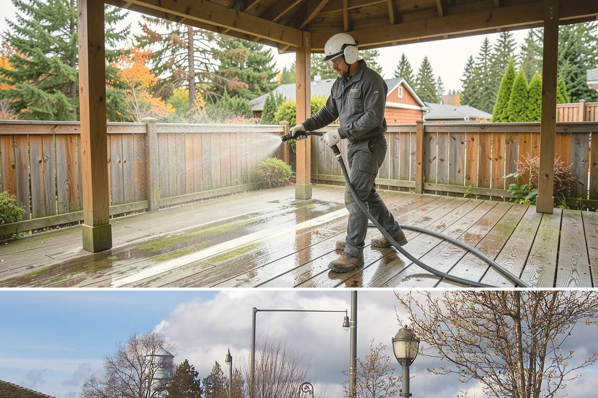 Outdoor Sculpture Cleaning in Marysville, Snohomish County, WA - Sculptures are best cleaned in late spring after the wettest months have fueled algae growth.