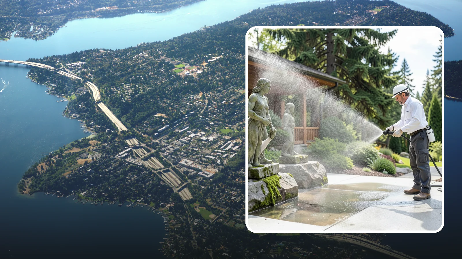 Outdoor Sculpture Cleaning in Mercer Island, King County, WA - We carefully clean outdoor sculptures and statues in Washington to remove algae, staining, and grime without harm.