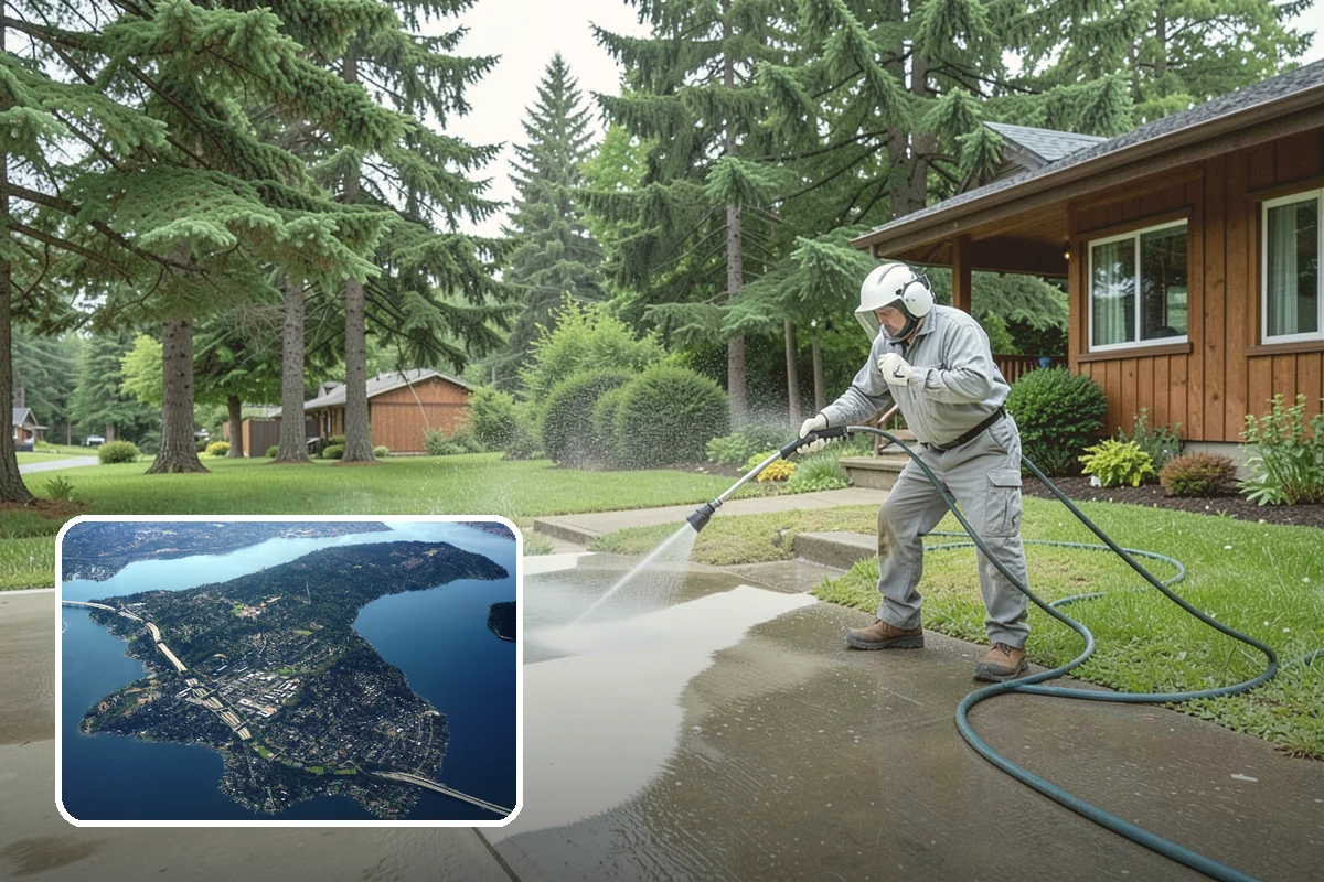 Outdoor Sculpture Cleaning in Mercer Island, King County, WA - Lifts algae and staining without damage