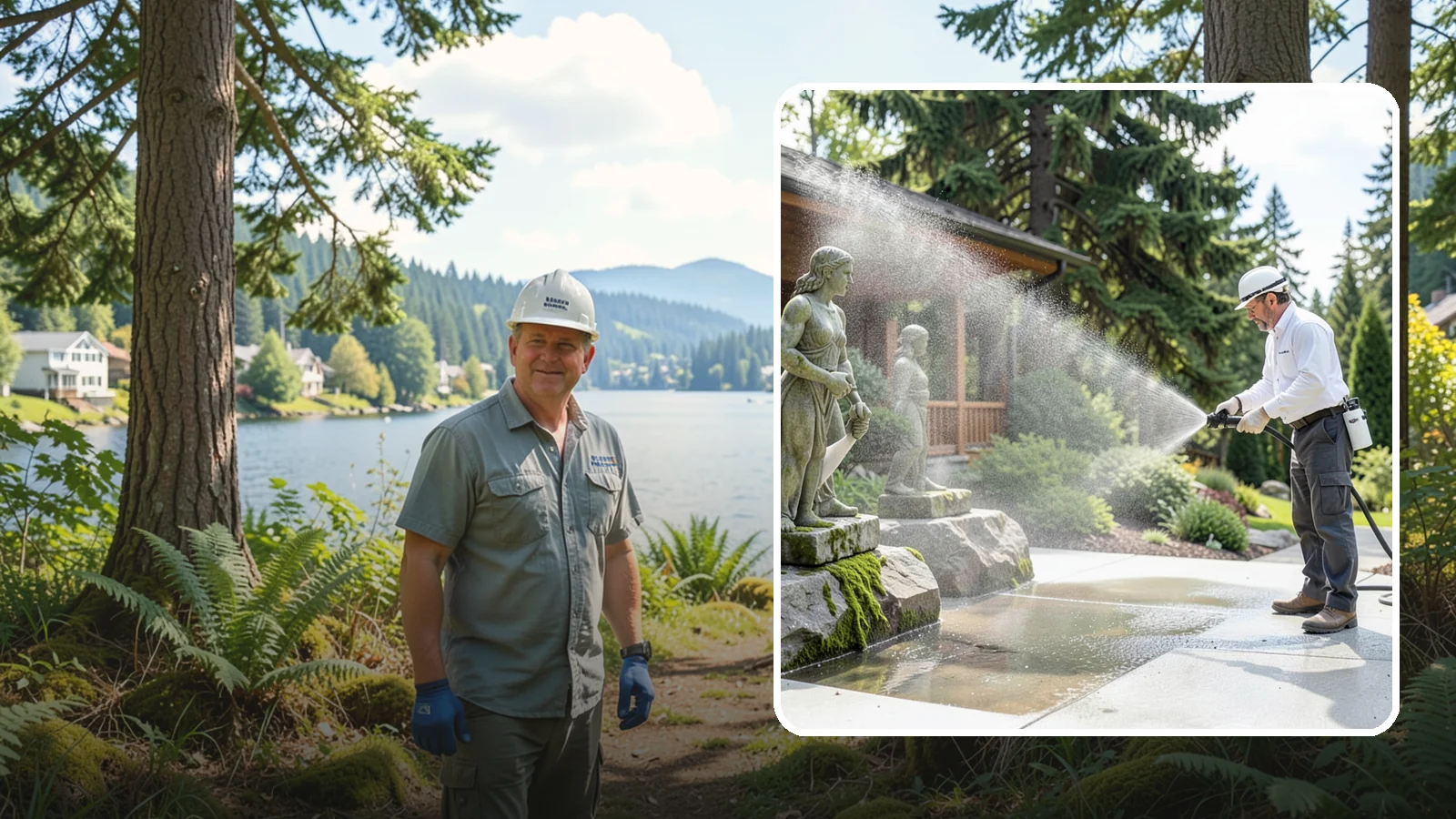 Outdoor Sculpture Cleaning in Milton, King County, WA - We carefully clean outdoor sculptures and statues in Washington to remove algae, staining, and grime without harm.