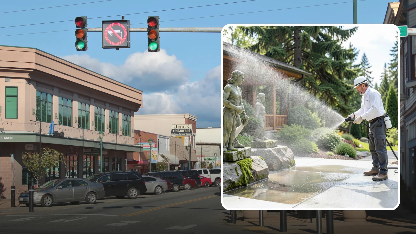 Outdoor Sculpture Cleaning in Monroe, Snohomish County, WA - We carefully clean outdoor sculptures and statues in Washington to remove algae, staining, and grime without harm.