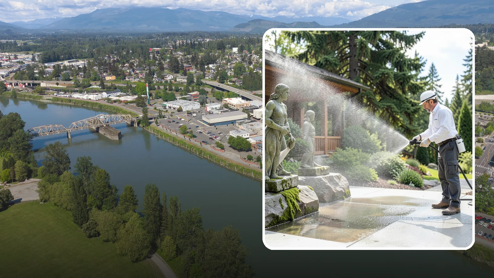 Outdoor Sculpture Cleaning in Mount Vernon, Skagit County, WA - We carefully clean outdoor sculptures and statues in Washington to remove algae, staining, and grime without harm.