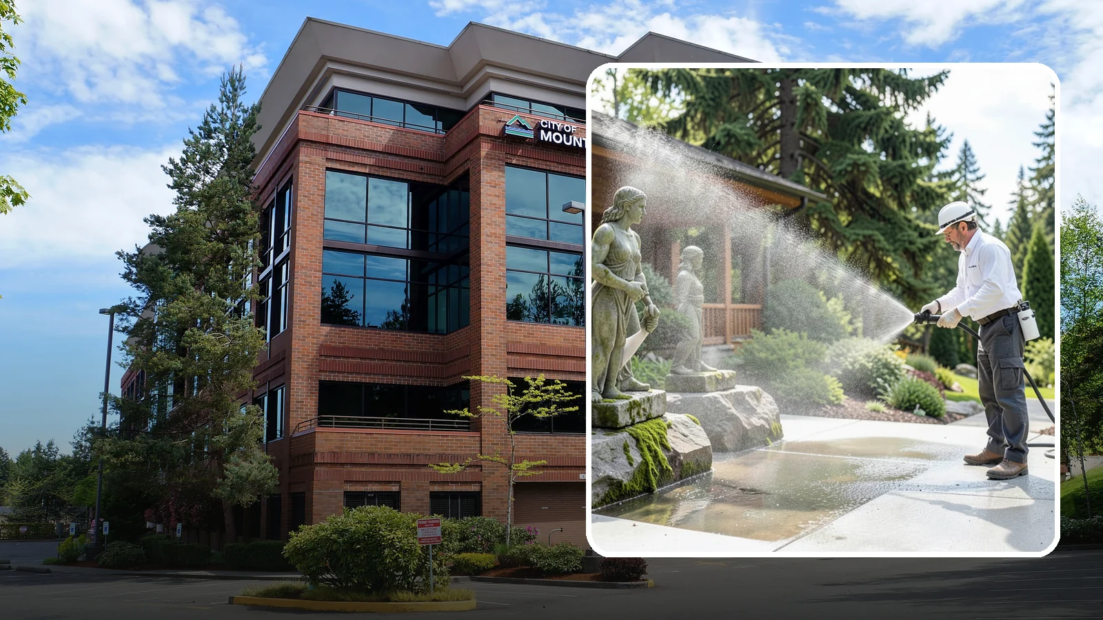 Outdoor Sculpture Cleaning in Mountlake Terrace, Snohomish County, WA - We carefully clean outdoor sculptures and statues in Washington to remove algae, staining, and grime without harm.