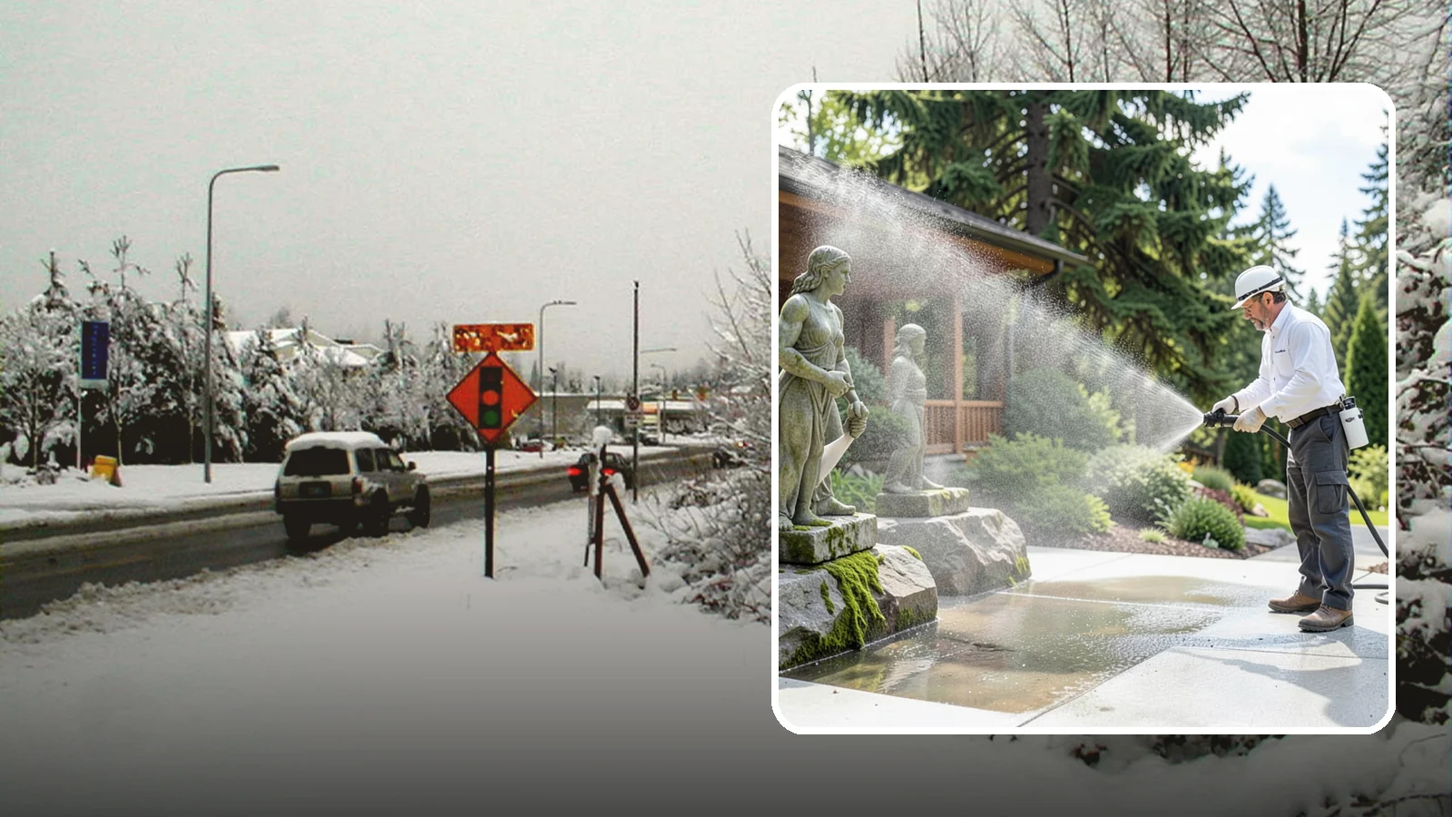 Outdoor Sculpture Cleaning in Newcastle, King County, WA - We carefully clean outdoor sculptures and statues in Washington to remove algae, staining, and grime without harm.