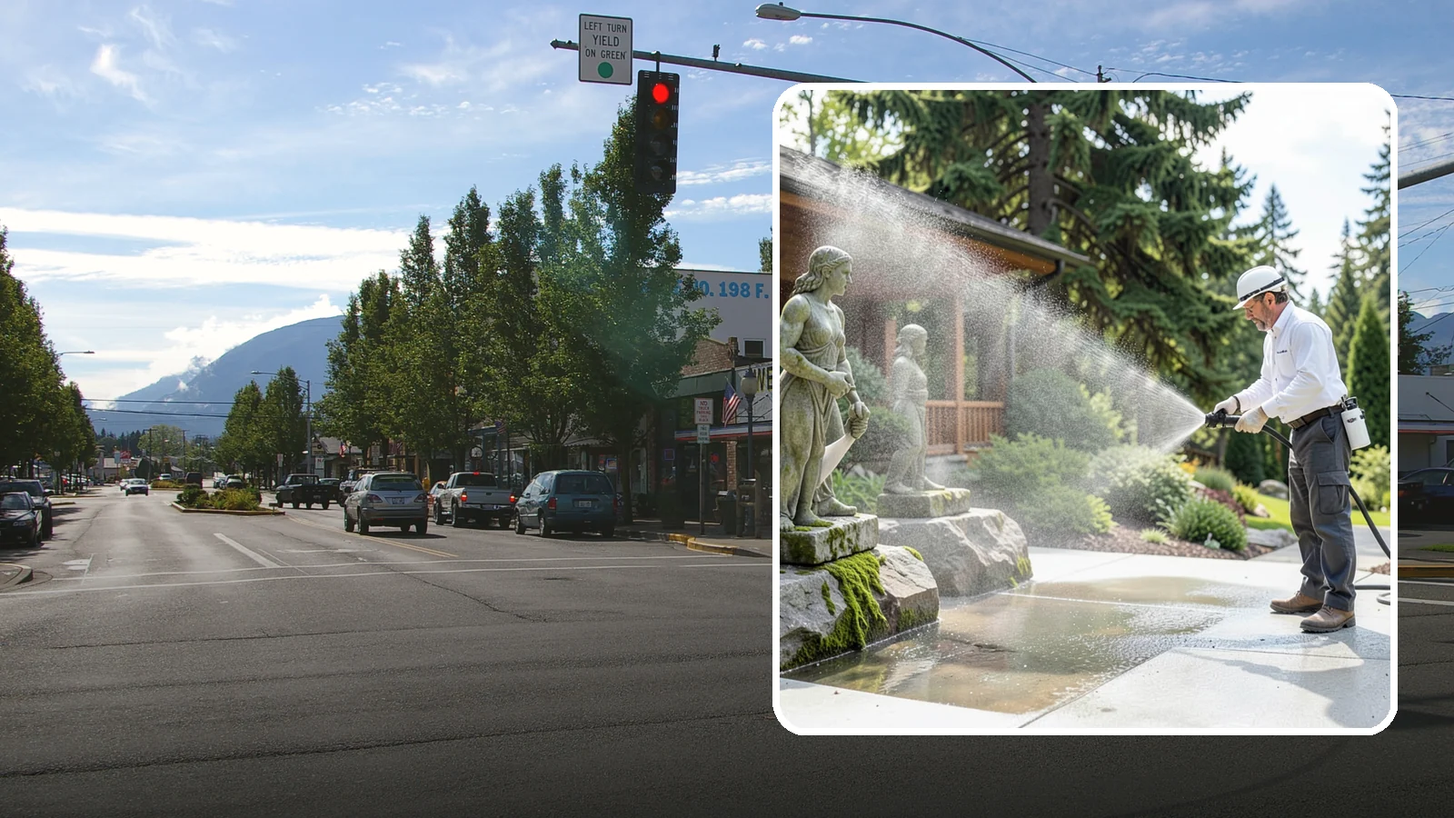 Outdoor Sculpture Cleaning in North Bend, King County, WA - We carefully clean outdoor sculptures and statues in Washington to remove algae, staining, and grime without harm.