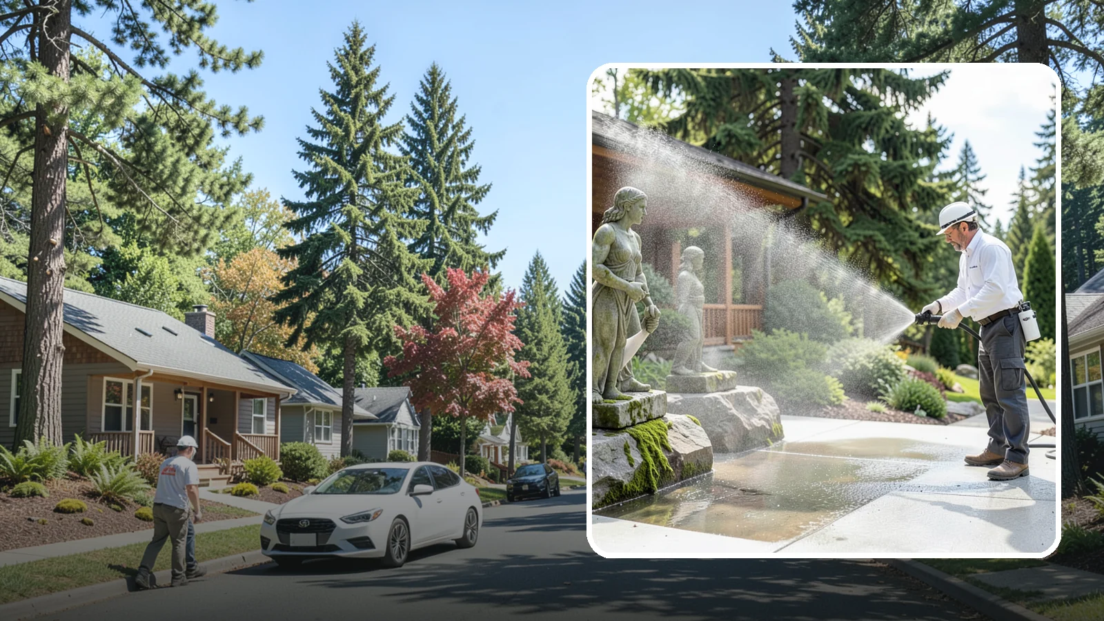 Outdoor Sculpture Cleaning in Orting, Pierce County, WA - We carefully clean outdoor sculptures and statues in Washington to remove algae, staining, and grime without harm.