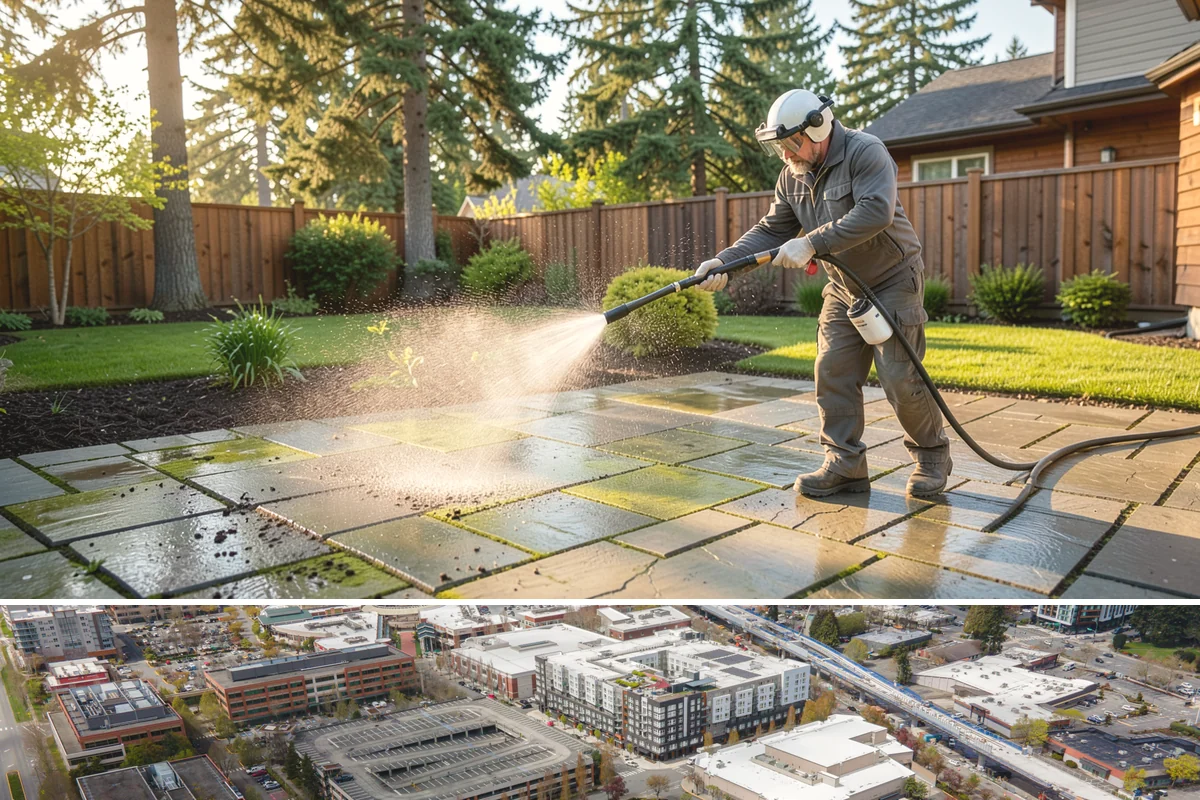 Outdoor Sculpture Cleaning in Redmond, King County, WA - Sculptures are best cleaned in late spring after the wettest months have fueled algae growth.