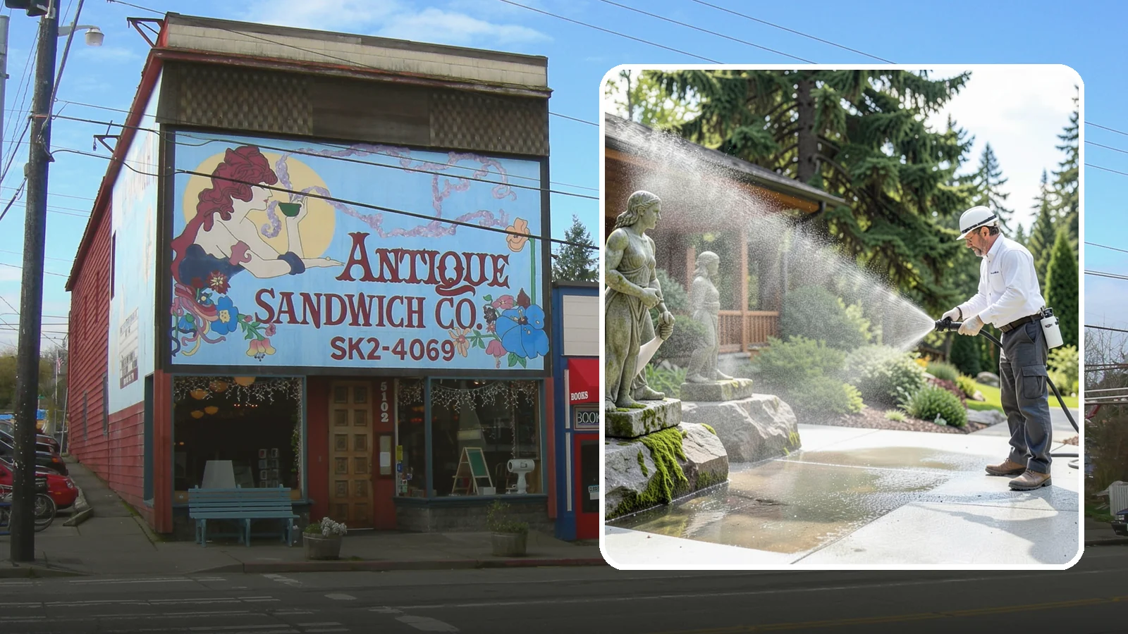 Outdoor Sculpture Cleaning in Ruston, Pierce County, WA - We carefully clean outdoor sculptures and statues in Washington to remove algae, staining, and grime without harm.