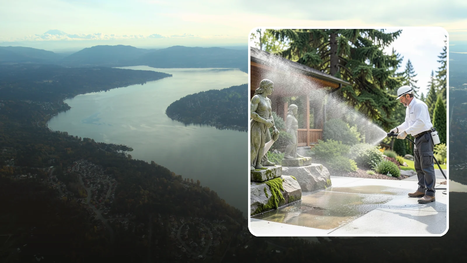 Outdoor Sculpture Cleaning in Sammamish, King County, WA - We carefully clean outdoor sculptures and statues in Washington to remove algae, staining, and grime without harm.