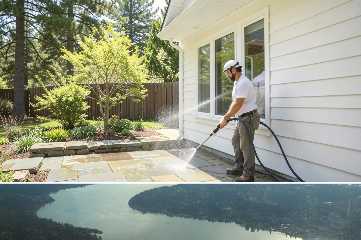 Outdoor Sculpture Cleaning in Sammamish, King County, WA - Sculptures are best cleaned in late spring after the wettest months have fueled algae growth.