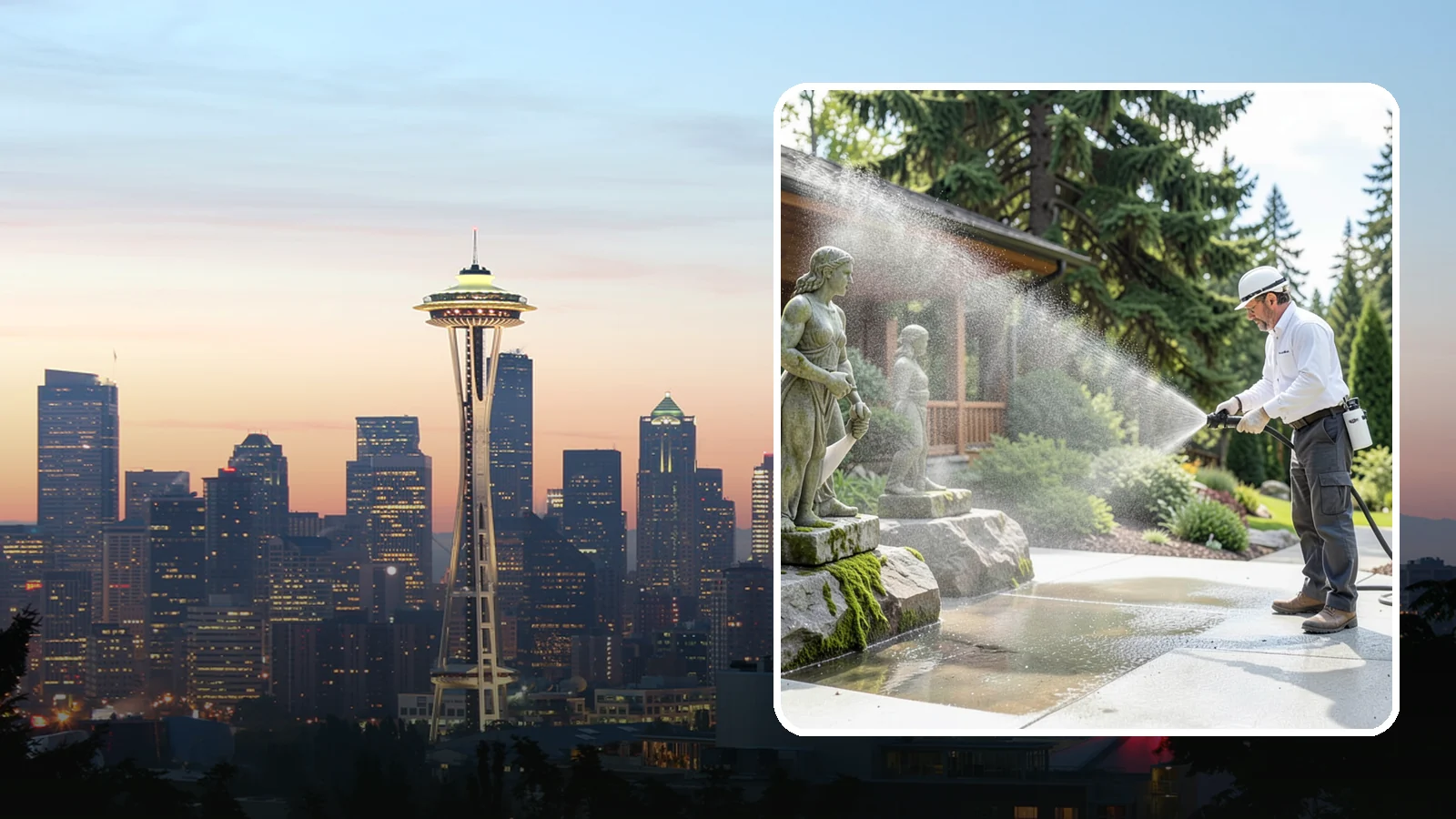 Outdoor Sculpture Cleaning in Seattle, King County, WA - We carefully clean outdoor sculptures and statues in Washington to remove algae, staining, and grime without harm.
