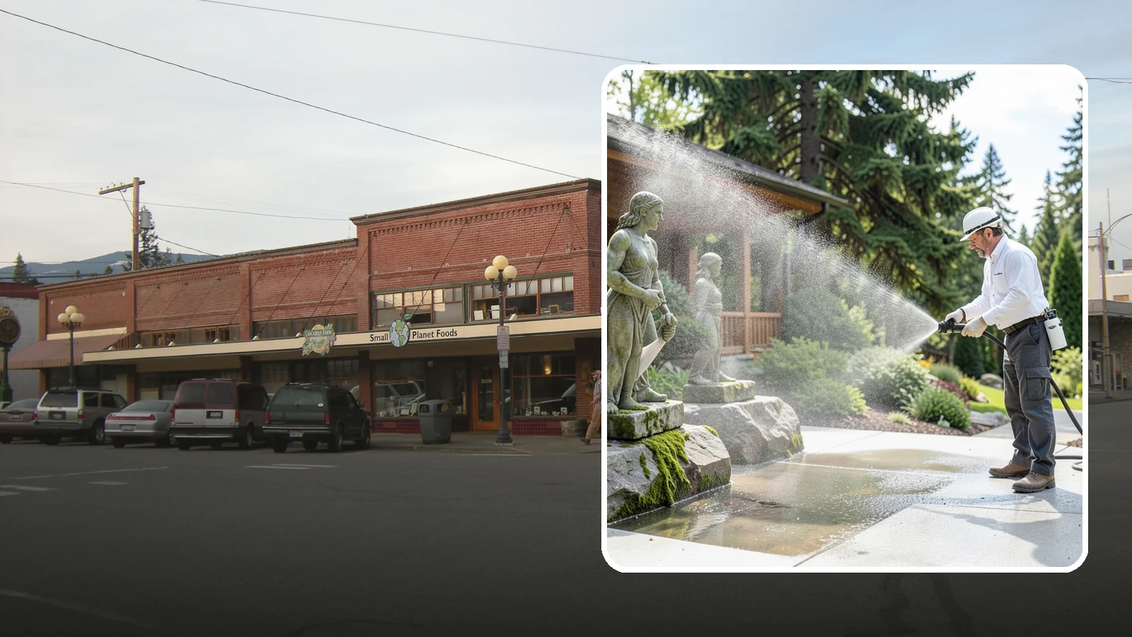 Outdoor Sculpture Cleaning in Sedro-Woolley, Skagit County, WA - We carefully clean outdoor sculptures and statues in Washington to remove algae, staining, and grime without harm.