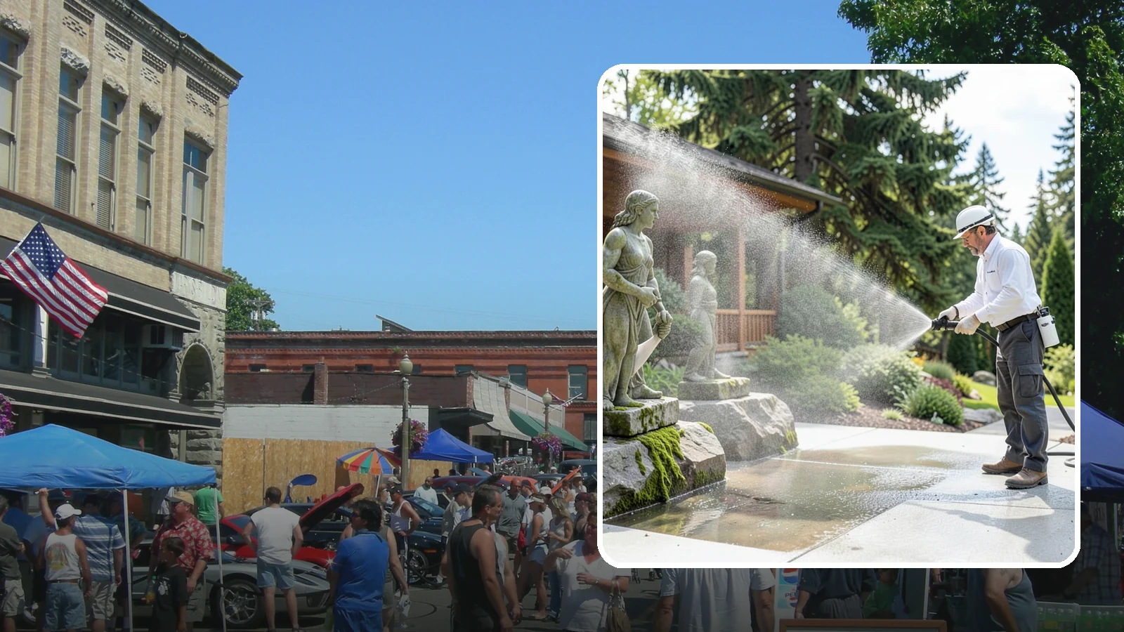 Outdoor Sculpture Cleaning in Snohomish, Snohomish County, WA - We carefully clean outdoor sculptures and statues in Washington to remove algae, staining, and grime without harm.