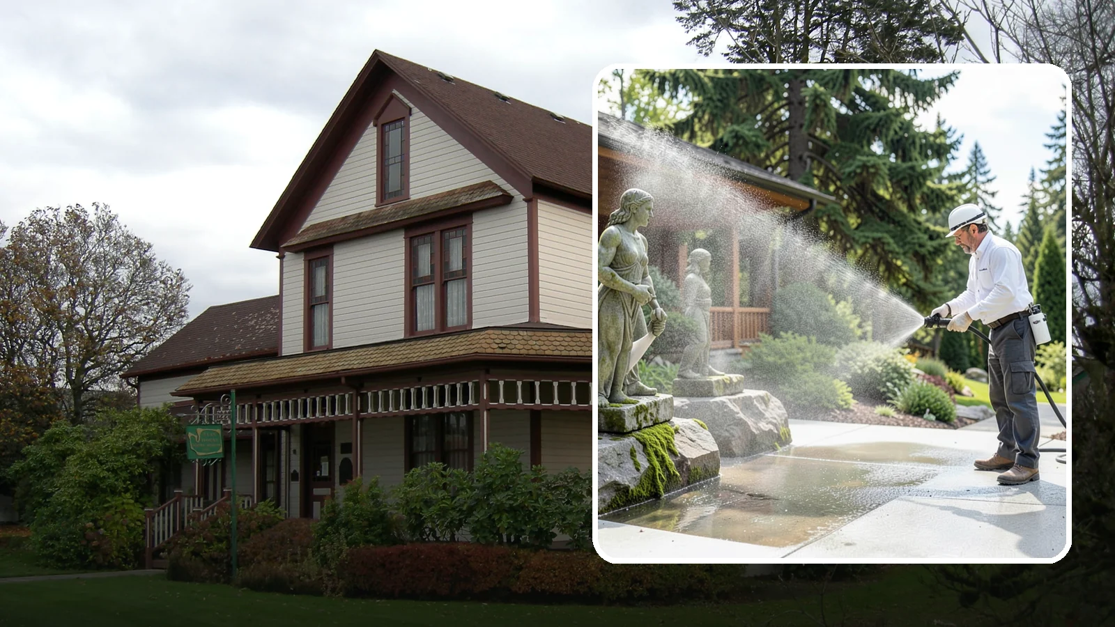 Outdoor Sculpture Cleaning in Sumner, Pierce County, WA - We carefully clean outdoor sculptures and statues in Washington to remove algae, staining, and grime without harm.