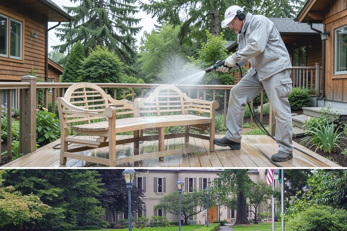 Outdoor Sculpture Cleaning in Woodinville, King County, WA - Sculptures are best cleaned in late spring after the wettest months have fueled algae growth.
