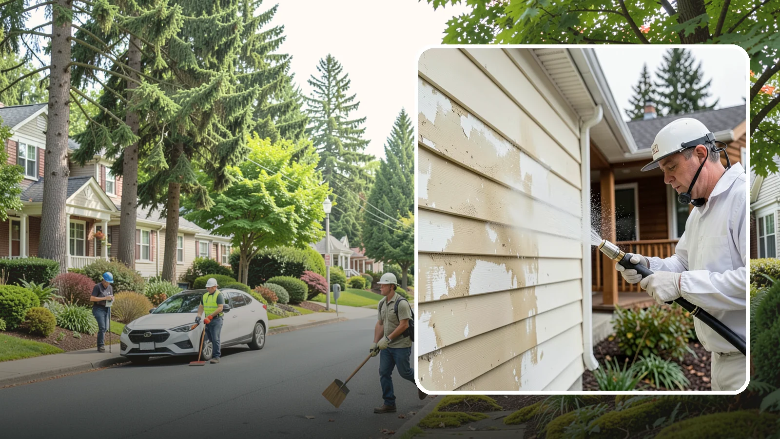 Oxidation Removal in Beaux Arts Village, King County, WA - We strip chalky oxidation from Washington siding, gutters, and metal so surfaces regain their true color.