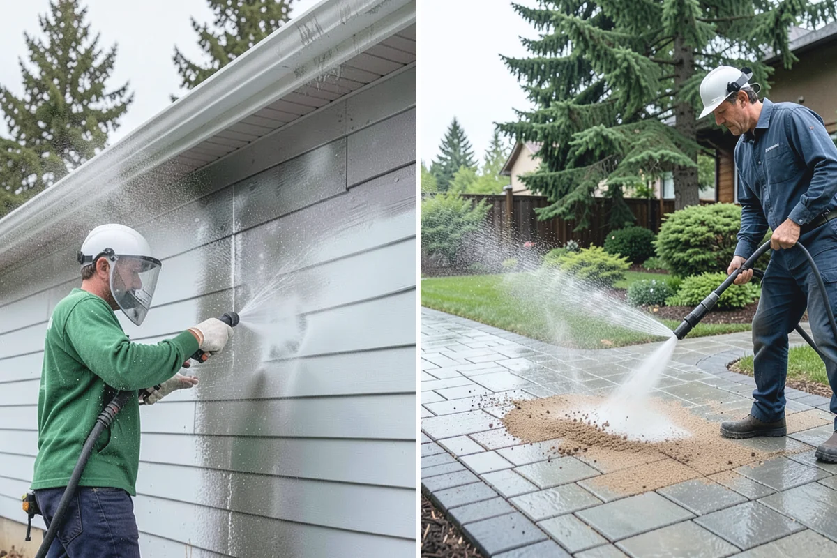 Oxidation Removal in Beaux Arts Village, King County, WA - Test surfaces for the degree of oxidation