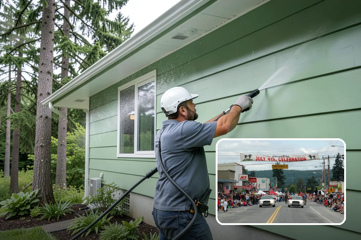 Oxidation Removal in Carnation, King County, WA - Restores faded color to siding and gutters