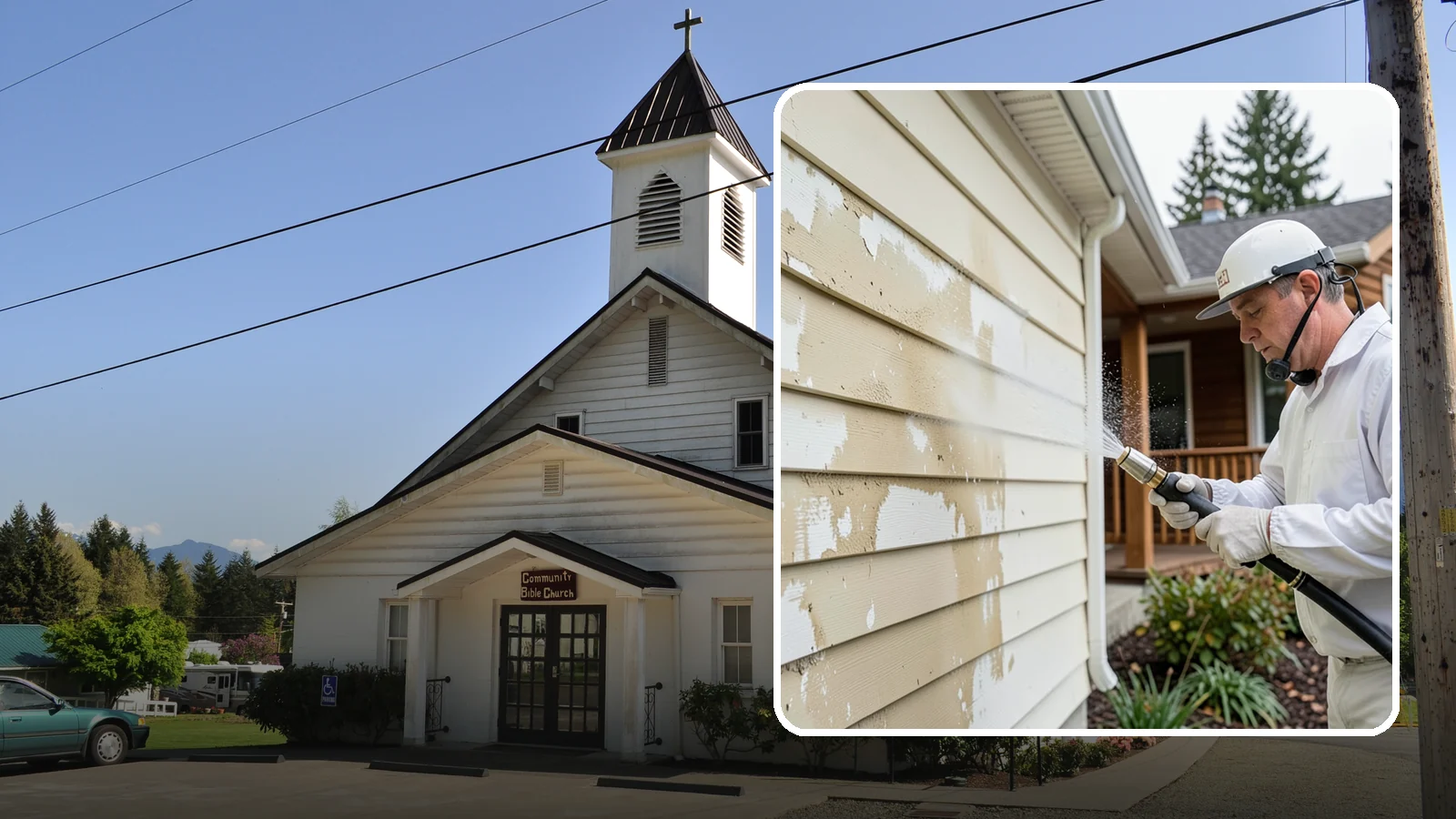 Oxidation Removal in Concrete, Skagit County, WA - We strip chalky oxidation from Washington siding, gutters, and metal so surfaces regain their true color.