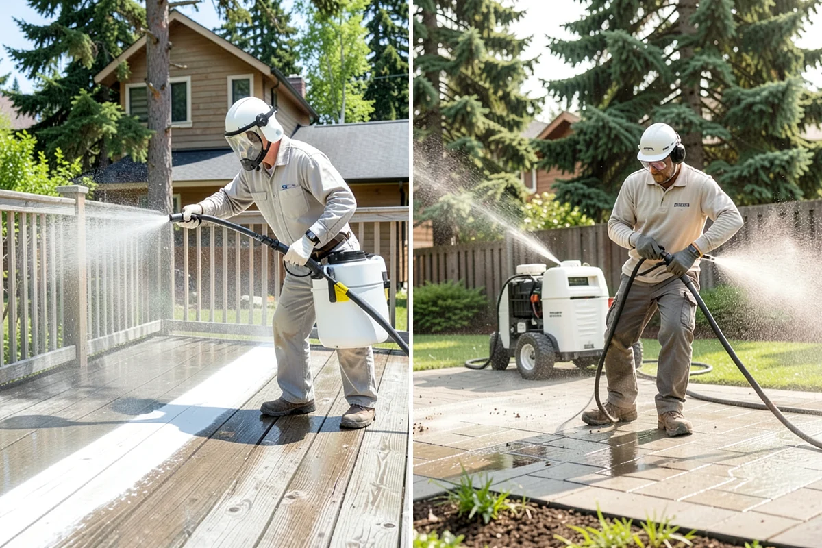 Oxidation Removal in Concrete, Skagit County, WA - Test surfaces for the degree of oxidation