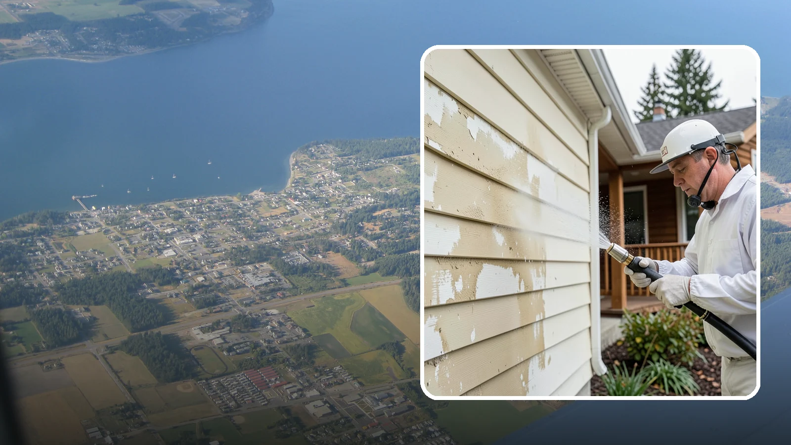 Oxidation Removal in Coupeville, Island County, WA - We strip chalky oxidation from Washington siding, gutters, and metal so surfaces regain their true color.