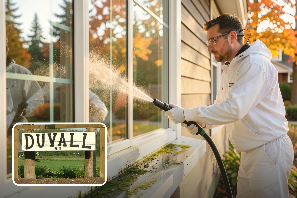 Oxidation Removal in Duvall, King County, WA - Restores faded color to siding and gutters