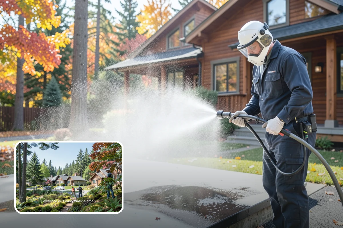 Oxidation Removal in Edgewood, Pierce County, WA - Restores faded color to siding and gutters