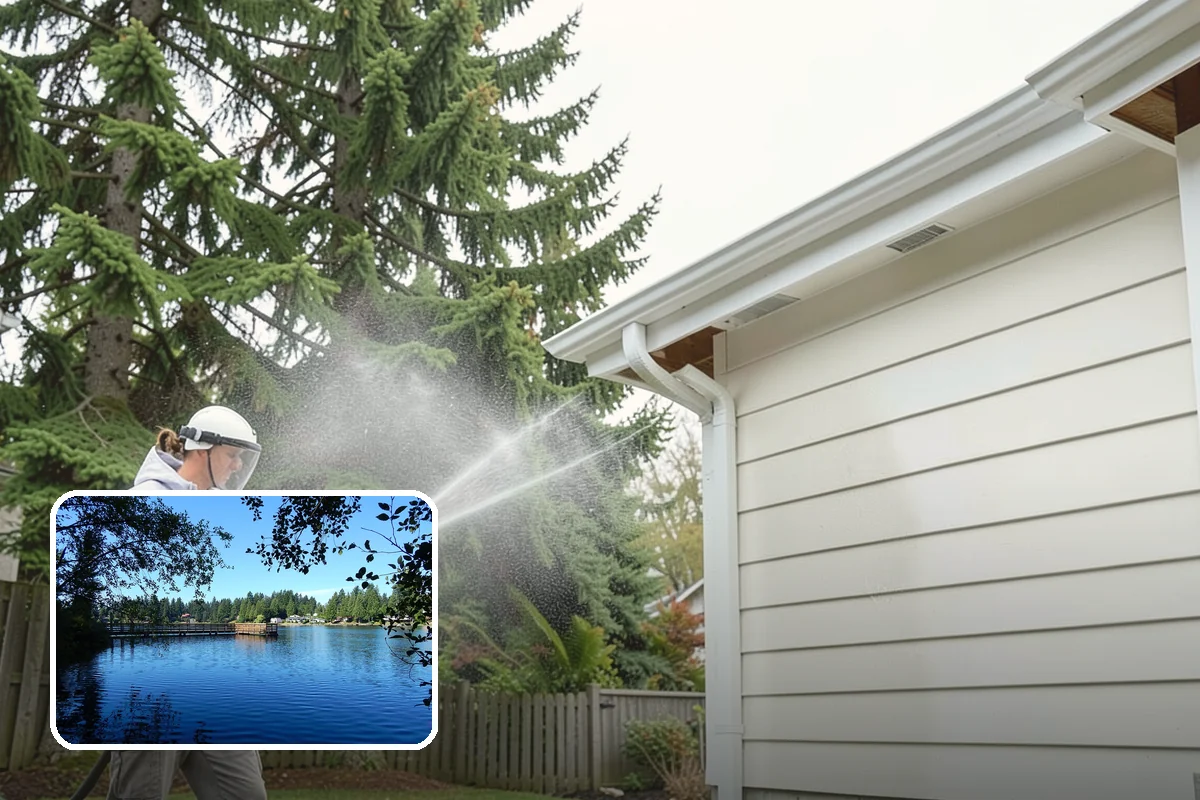 Oxidation Removal in Federal Way, King County, WA - Restores faded color to siding and gutters