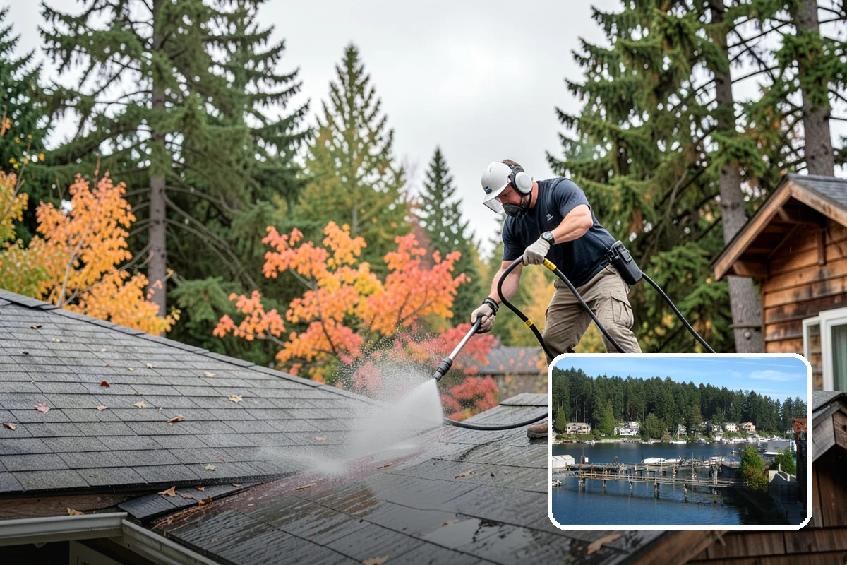 Oxidation Removal in Gig Harbor, Pierce County, WA - Restores faded color to siding and gutters