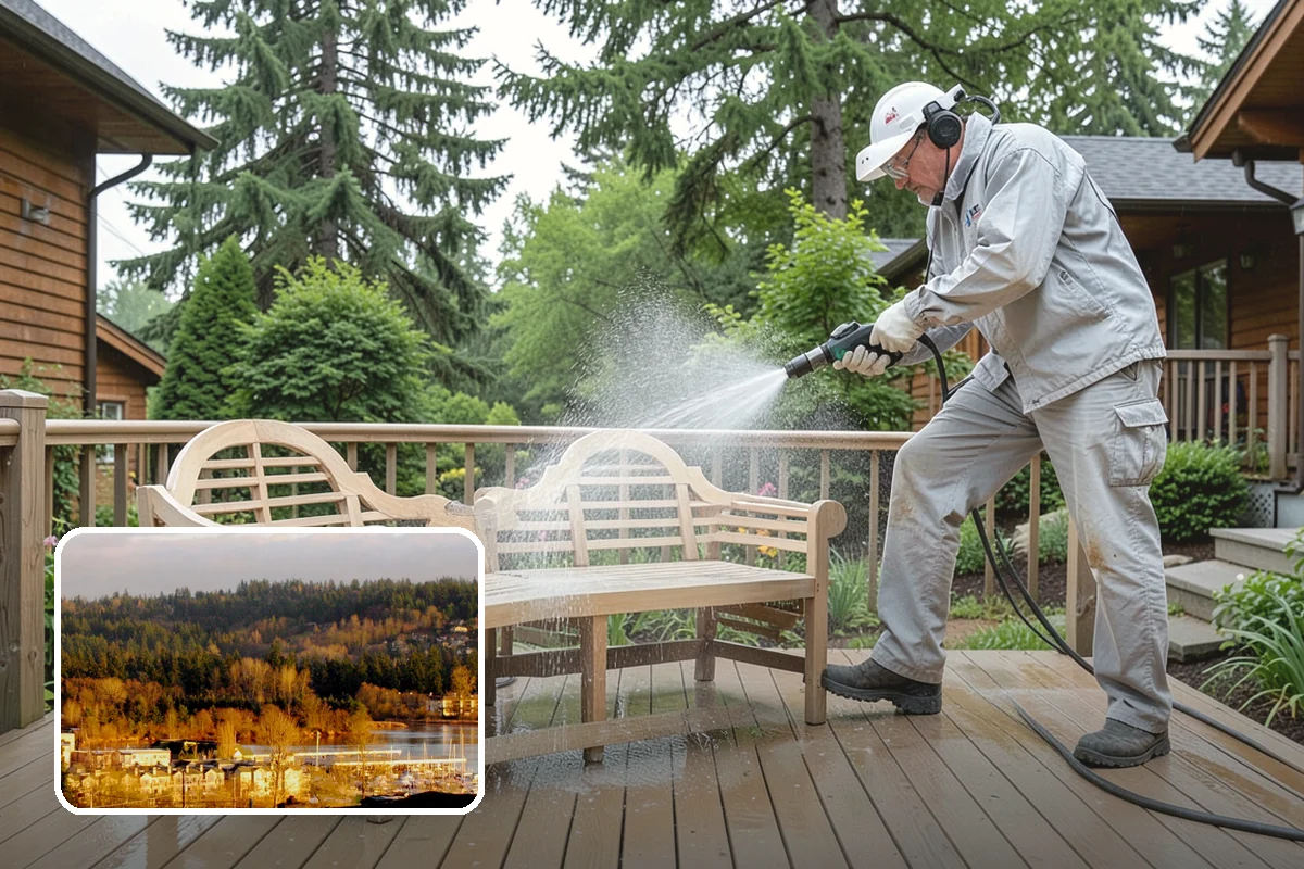 Oxidation Removal in Kenmore, King County, WA - Restores faded color to siding and gutters