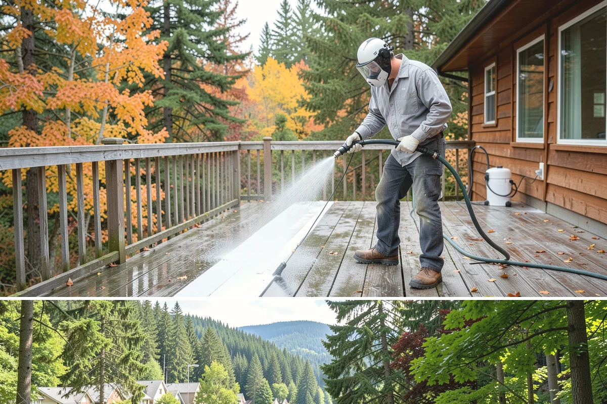 Oxidation Removal in Lake Forest Park, King County, WA - Oxidation removal is best scheduled in dry summer weather when cleaners can work fully before rinsing.