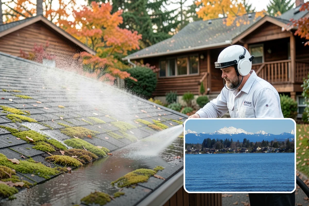 Oxidation Removal in Lake Stevens, Snohomish County, WA - Restores faded color to siding and gutters