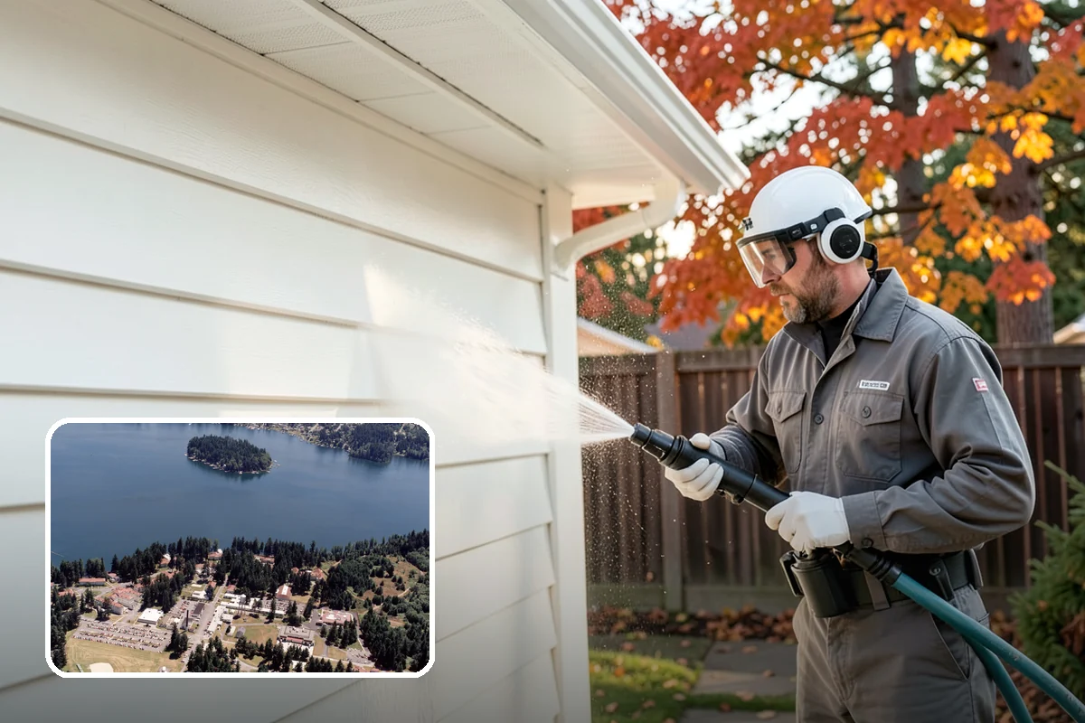 Oxidation Removal in Lakewood, Pierce County, WA - Restores faded color to siding and gutters