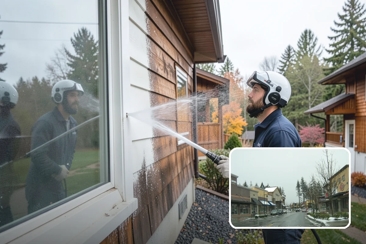 Oxidation Removal in Mill Creek, Snohomish County, WA - Restores faded color to siding and gutters