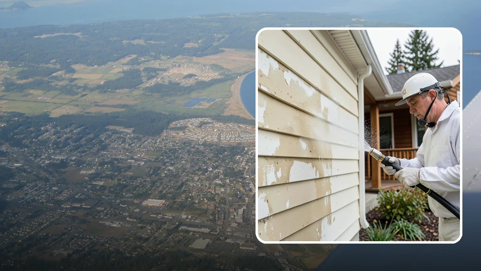 Oxidation Removal in Oak Harbor, Island County, WA - We strip chalky oxidation from Washington siding, gutters, and metal so surfaces regain their true color.
