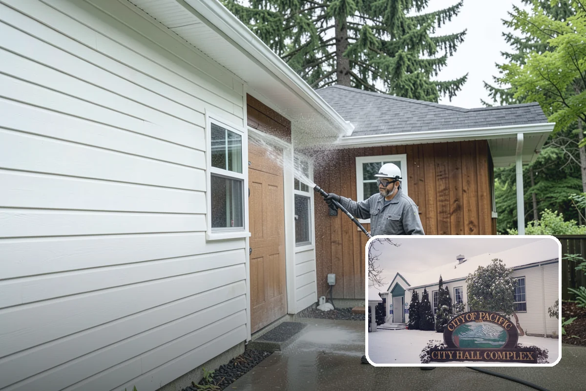 Oxidation Removal in Pacific, King County, WA - Restores faded color to siding and gutters